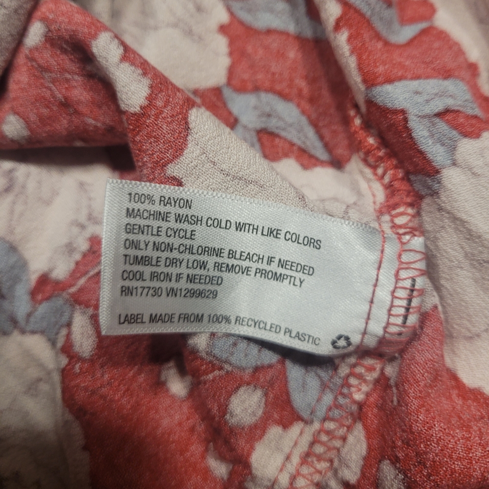 Knox Rose Red and White Floral Open Kimono Style Cardigan Size XL/XXL - Picture 6 of 6